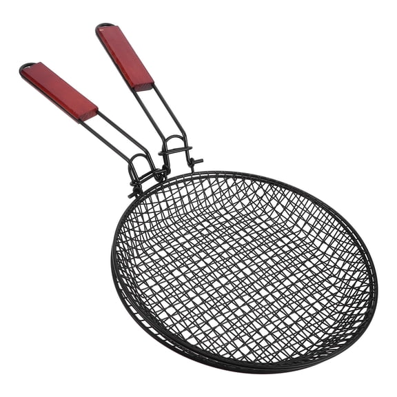 UPOUART 2-Pack Frying Baskets for Outdoor Cooking, Non-Stick Metal Wire Fry Basket with Handle, Assorted Colors