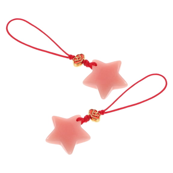 UPOUART Glow in Dark Star Phone Charm Red Plastic Cute Phone Accessories 2Pcs