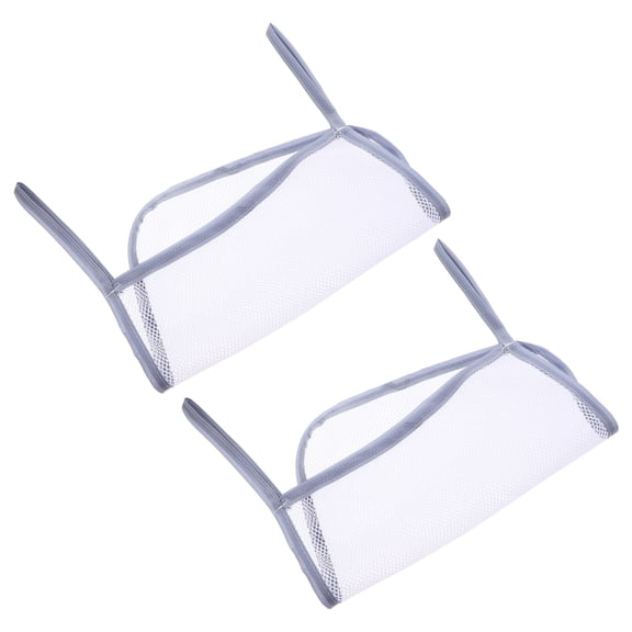 UPOUART 2Pcs Stroller Organizer Bag White Polyester Durable Travel Shopping