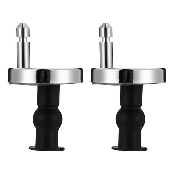 UPOUART 2Pcs Toilet Seat Hinge Fixing Kit Silver Metal Toilet Seat Cover Hinges Easy Installation