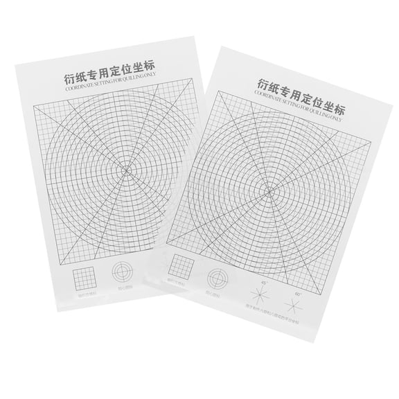 UPOUART 2Pcs Transparent Quilling Tool Set Paper Coordinate Positioning for Home Use