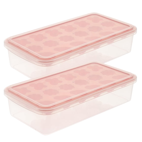 UPOUART 2Pcs Transparent Silicone Ice Making Box Ideal for DIY Ice and Pudding