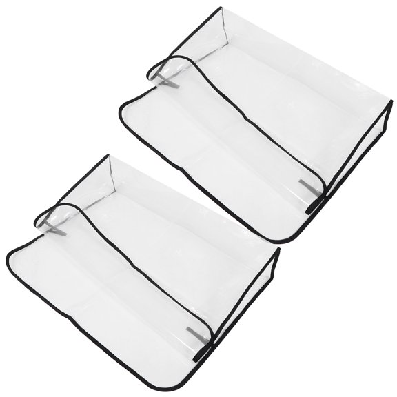 UPOUART 2-Pack Clear Universal Chair Back Covers Plastic Seat Protectors for Salon, Massage, Office and Home Chairs
