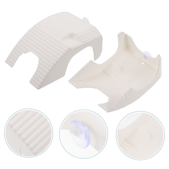 UPOUART 2Pcs Turtle Tank Platform ABS White Basking Ledge for Pet Owners