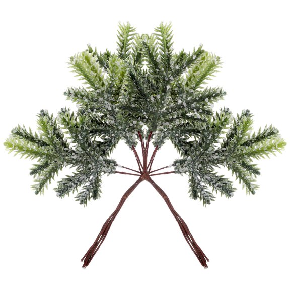 UPOUART Decorative Pine Branch Artificial Pine Needles Branches Plastic 2Pcs 5.9X4.3X0.8In