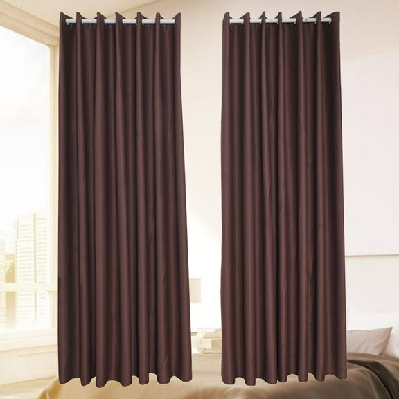 UPOUART Brown Blackout Curtains for Bedroom, Living Room, Energy Saving Thermal Insulated Window Drapes