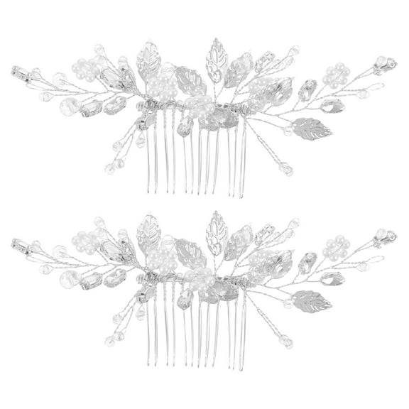 UPOUART 2pcs Bride Hair Accessories for Women with Vintage Style Hair Updo Tools for Weddings