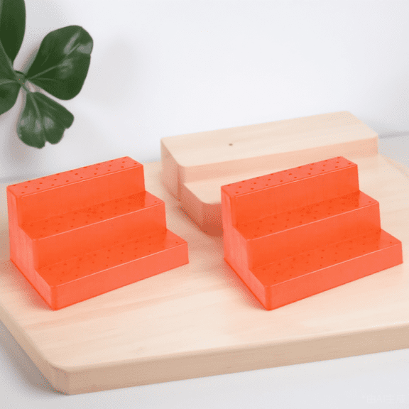 UPOUART 2pcs Cake Pop Holder Orange Plastic Display for Banquet Tables