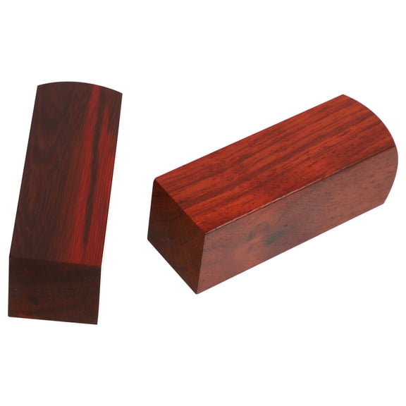 UPOUART 2pcs Craft Stamping Block Stamps for Card Making Wood Dark Red