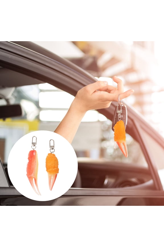 2-Pack Shrimp Keychains PVC Decorative Key Holders Fun Key Accessories for Daily Use and Giving