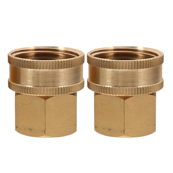 UPOUART 2-Pack Brass Garden Hose Connectors with Round Edge Design for Efficient Water