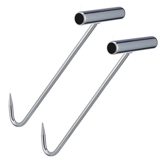 UPOUART 2-Pack Heavy Duty Iron Pull Hooks for Lifting Manhole Covers, Hooks