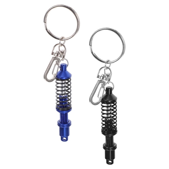 UPOUART 2-Pack Aluminum Alloy Car Keychain Accessories, Stylish Black Key for Car Keys