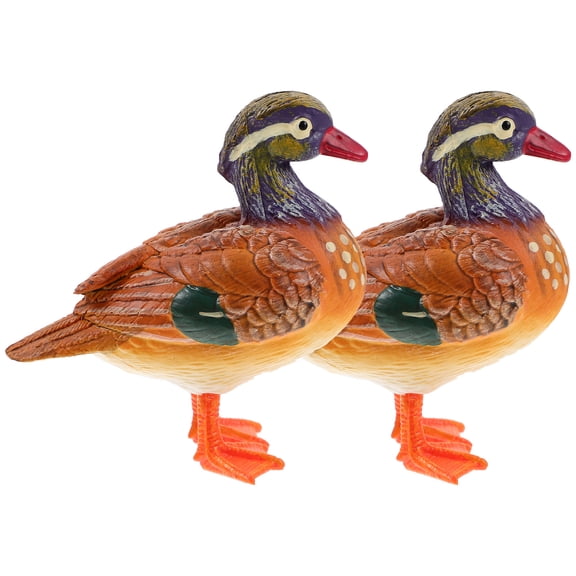 UPOUART 2pcs Mini Colourful Ducklings Plastic Garden Decoration Indoor Use Ornamental Decor