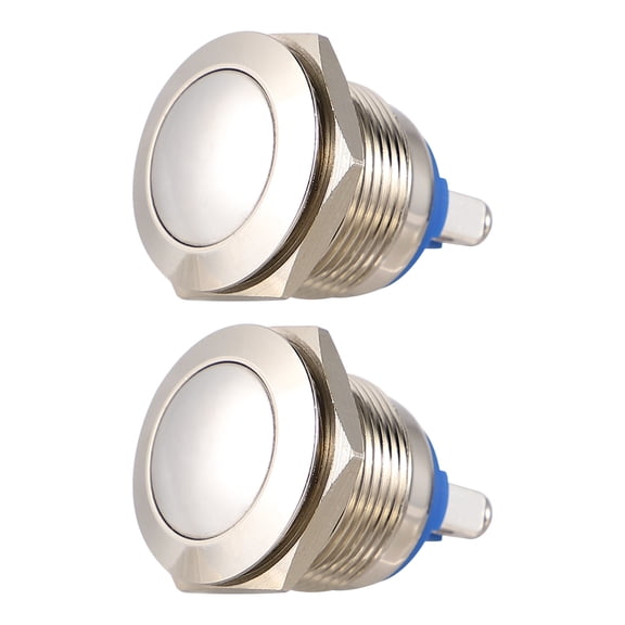 UPOUART 2pcs Stainless Steel Button Round Waterproof Circuit Control for Outdoor Electrical Circuits