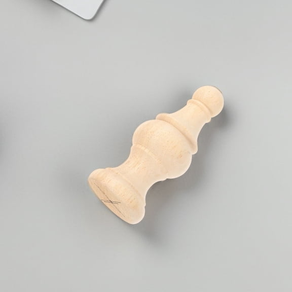UPOUART Set of 2 Khaki Wood Decorative Finials Roman Style for Indoor Home Decoration and Pieces