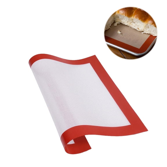 UPOUART Set of 3 White Silicone Baking Mats Non-Stick Oven Liners Flexible Kitchen Mats 30x21cm Easy to Clean and Store
