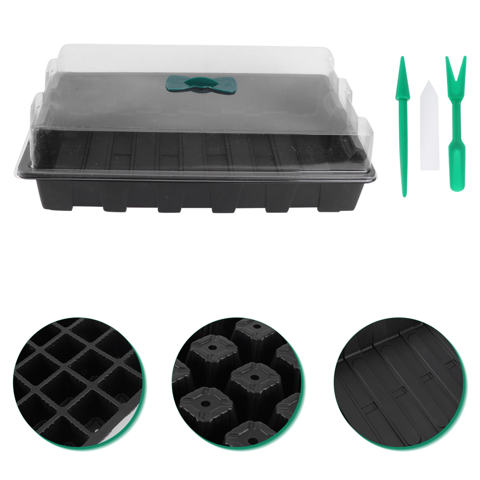 UPOUART 3-Pack Germination Starter Trays for , Assorted Colors Plant Growing Kit, Garden Seed Propagation Box