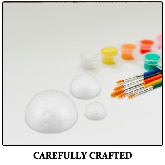 UPOUART 300Pcs Round Foam Half Balls White Polystyrene for DIY Model Making and Decorations