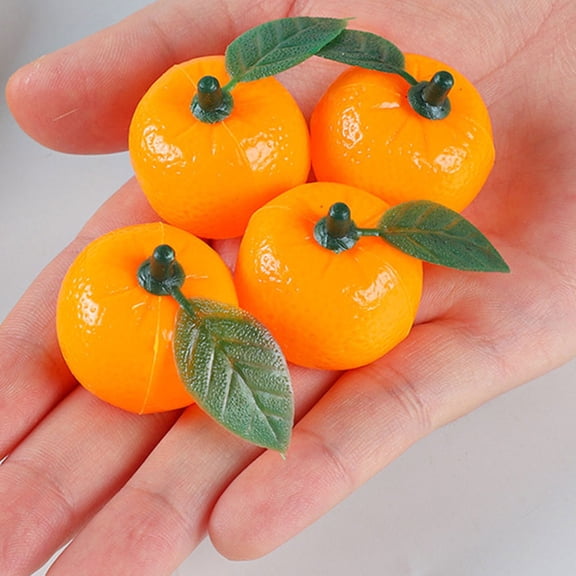 UPOUART 30Pcs Orange Shaped Artificial Fruit Ornaments Lifelike Foam and PVC Decor for Scene Layout