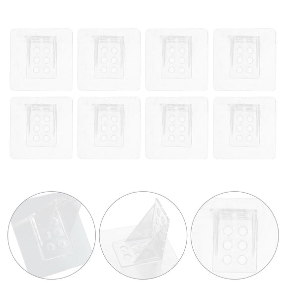 UPOUART 30Pcs Clear Adhesive Shelf Brackets Heavy Duty No Drill Shelf Pegs for Closet Cabinet Shelving