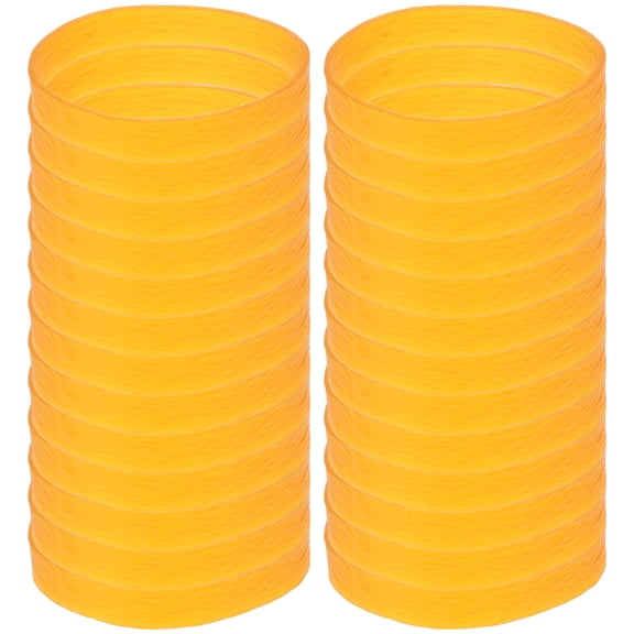 UPOUART 30Pcs Orange Snowboard Binding Straps Durable Rubber Fixing Strap for Secure Ski Board Grip