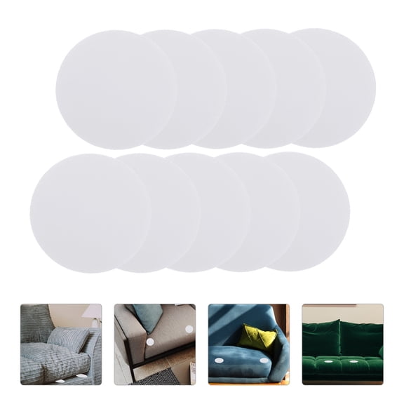 UPOUART Strong Adhesive Carpet Patches, White, Professional Design for Bed 30Pcs