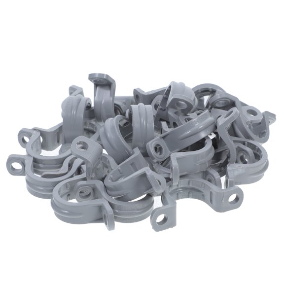 UPOUART 30Pcs PVC Pipe Support Brackets Light Grey for Harsh Environments and Industrial Use