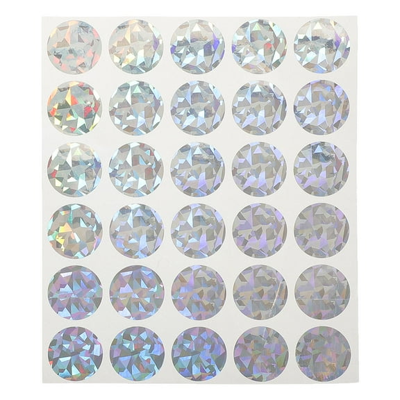 UPOUART 30Pcs Scratch Off Labels Silver Paper Stickers for Party Games and Office Events