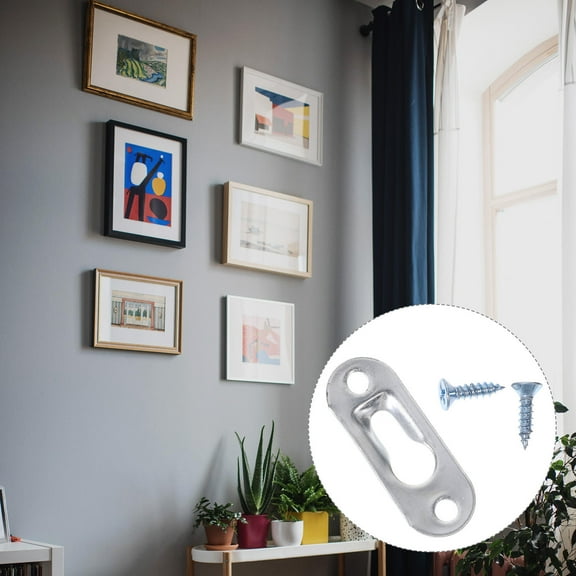 UPOUART Keyhole Mounting Bracket Keyhole Hanging Fasteners Silver Iron 30Pcs For Shelves