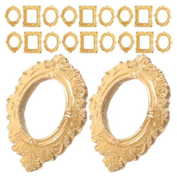 UPOUART 30Pcs Small Vintage Resin Picture Frames for DIY Craft Projects and Decorative Use