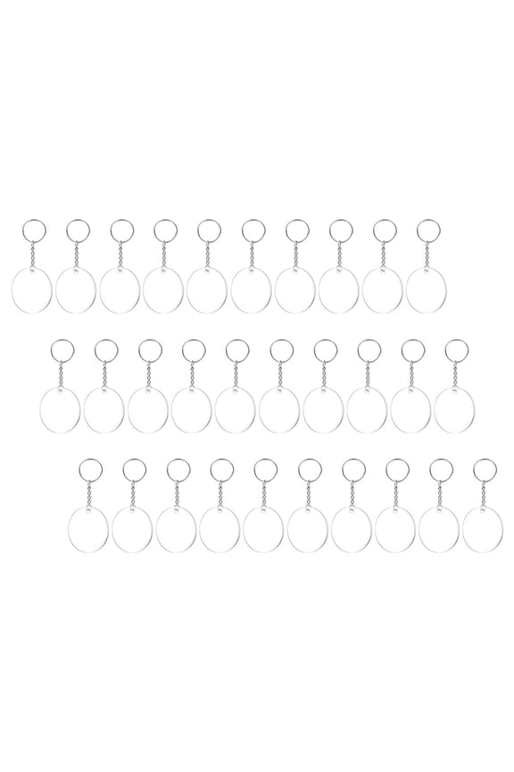 30Sets Multi Function Acrylic Keychain Blanks for Handmade Keychain Projects