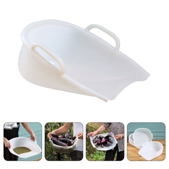 UPOUART Bucket Dustpan Grains Transferring Shovel White 1Pack