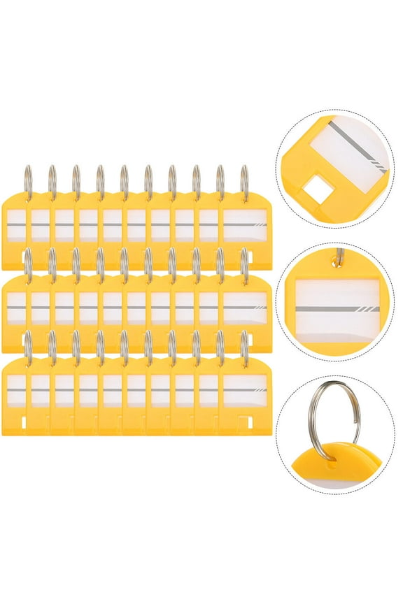 35Pcs Durable Key Tags for Travel and Outdoor Use Numbered in 1.6x1.1x0.2in id label tag