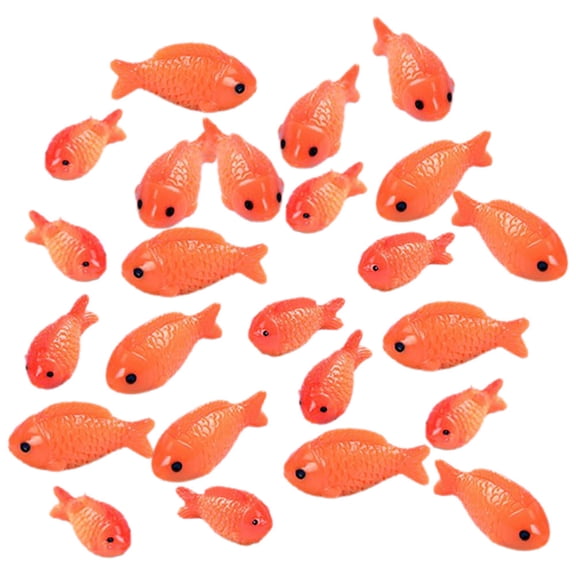 UPOUART 36-Piece Mini Animal Resin Models, Small Red Fish Figurines for Garden, Car, and Home Decoration