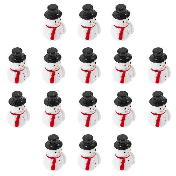 UPOUART 36-Piece Mini Resin Snowman Figurines Set for Christmas Landscape, Holiday Decorations and Festive Home Decor