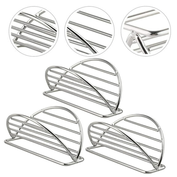 UPOUART Baked Taco Rack Stainless Steel Display Households Baking 3Pcs