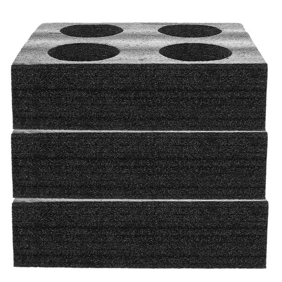 UPOUART Lightweight Design Coffee Carrier 3pcs Black Multiple Holes Heat Resistant 9.4×7.9×2.6in