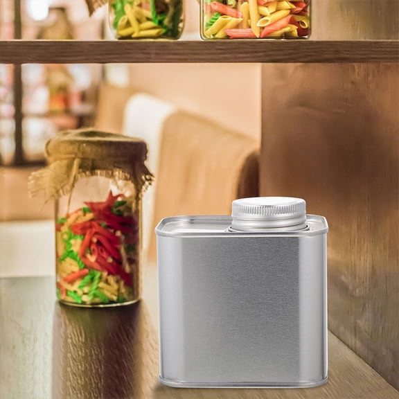 UPOUART 3Pcs Coffee Canister Set Square Tinplate Sealing Containers For Kitchens And Restaurants Silver