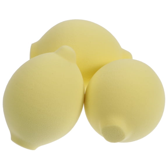 UPOUART 3Pcs Foundation Beauty Sponges Yellow Makeup Eggs for Even Medium Coverage Finish