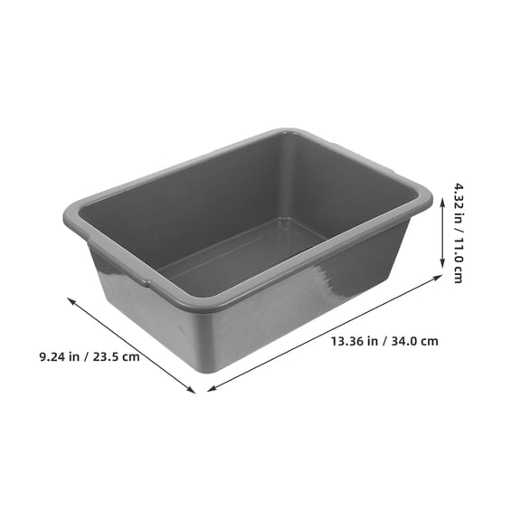 UPOUART 3-Pack Grey Storage Tote Boxes with Handles, PP Plastic Containers for Home, Office, and Garage Organization
