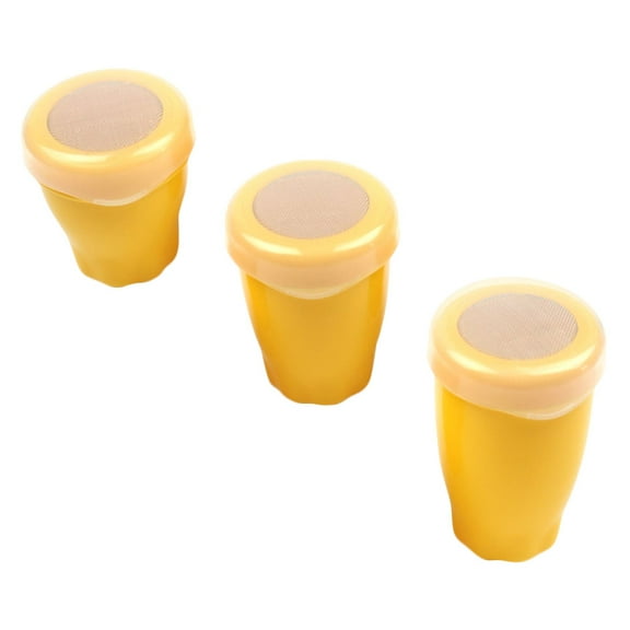 UPOUART 3Pcs Household Seasoning Jars Orange Dust Proof Storage Canisters for Easy Use in Kitchen