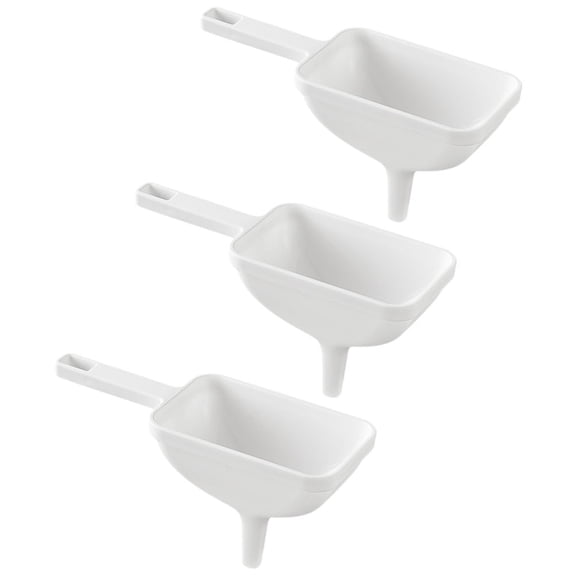 UPOUART 3Pcs Large Funnel for Liquid Transfer PP Material Conical Shape White