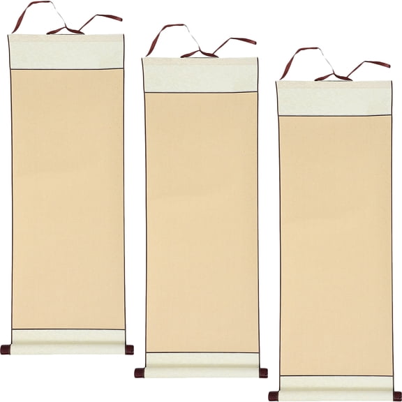 UPOUART 3-Piece Antique Style Chinese Painting Scroll Paper Set for Traditional Art, , and Decorative Use