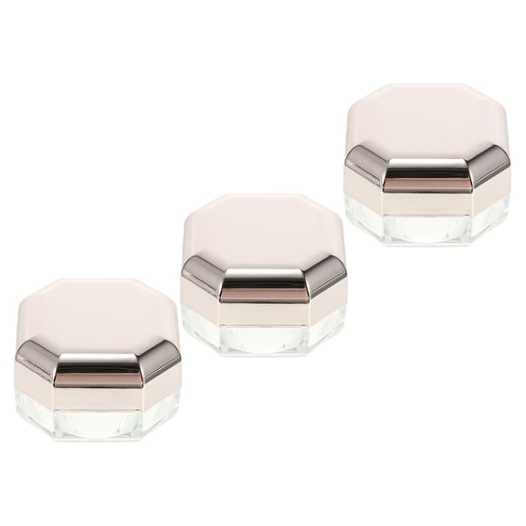 UPOUART Refillable Loose Powder Holder 3pcs Golden Compact Design for Women