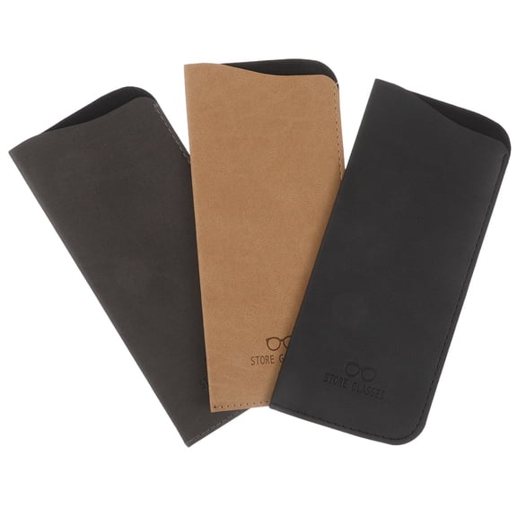 UPOUART 3Pcs Multi Use Glasses Organizer Soft Sunglasses Holder Case Durable PU Material