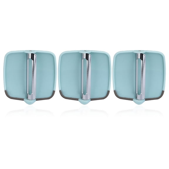 UPOUART 3Pcs Ergonomic Finger Style Potato Peeler Stainless Steel Kitchen Tool Sky Blue