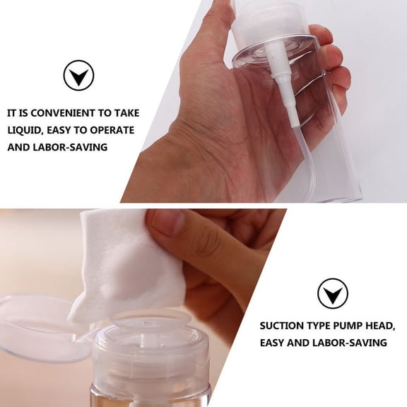UPOUART 3Pcs Plastic Spray Bottle for Makeup Remover Portable Transparent Pump Bottles for Outdoor Storage