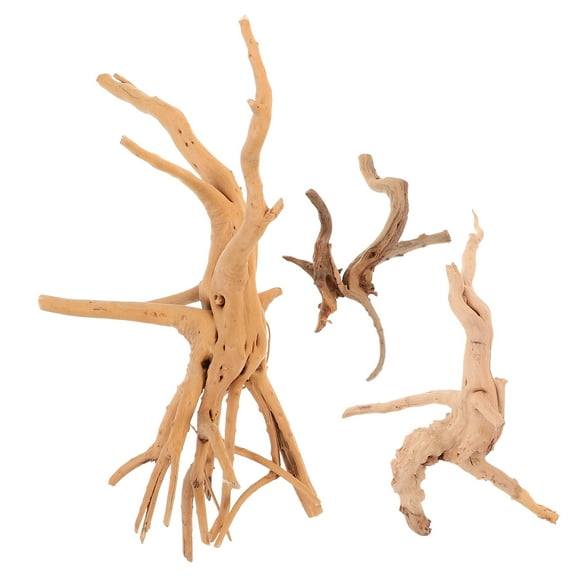 UPOUART 3Pcs Reptile Spider Wood Ornament for Terrariums - Natural Decor Pieces
