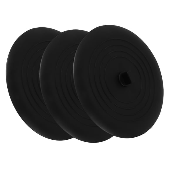 UPOUART 3Pcs Silicone Kitchen Sink Drain Stopper Black Water Sealing Household Users Bathroom Use
